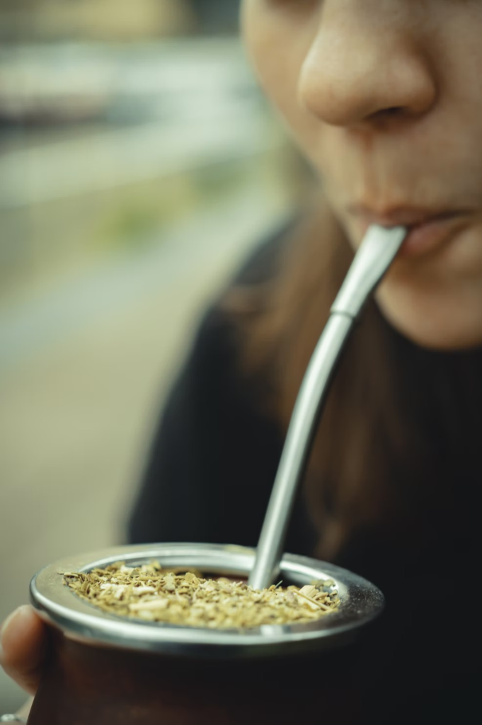  A person drinking Yerba Mate