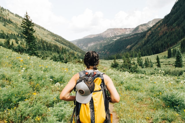 A traveler with a bag pack