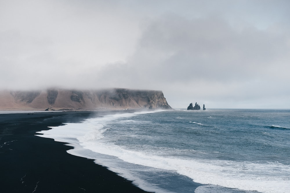 Black sand beach in Iceland